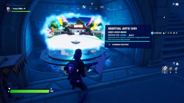 Martial Arts 1vs1 Dragon Ball Eudyn Fortnite Creative Map Code
