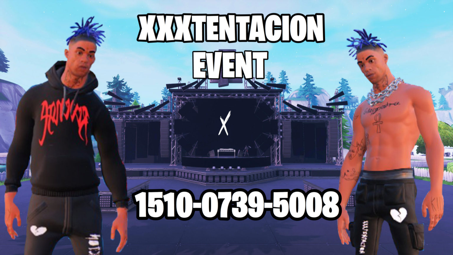 XXXTENTACION event (2 Players Only) xdark - Fortnite Creative Map Code.