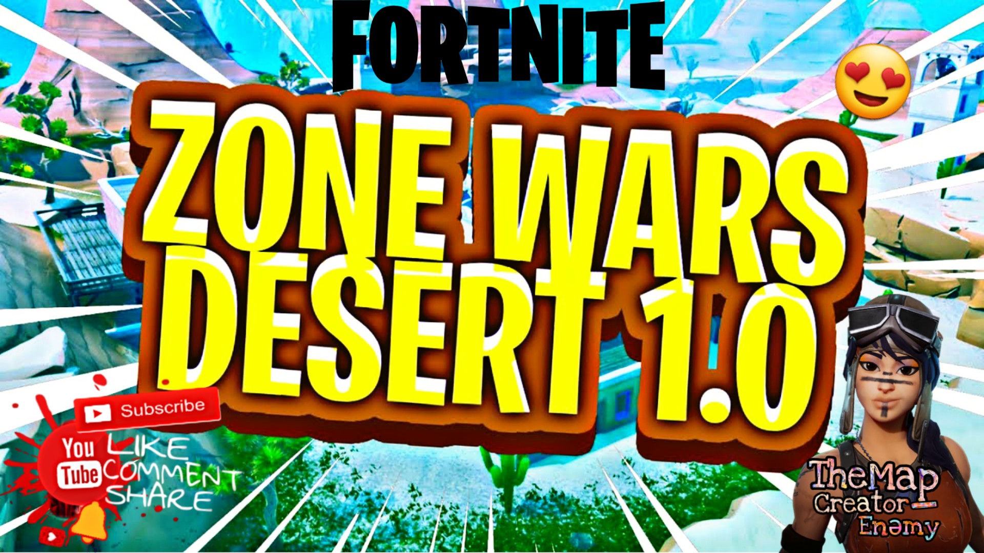 Desert Zone Wars [ enemy ] Fortnite Creative Map Code