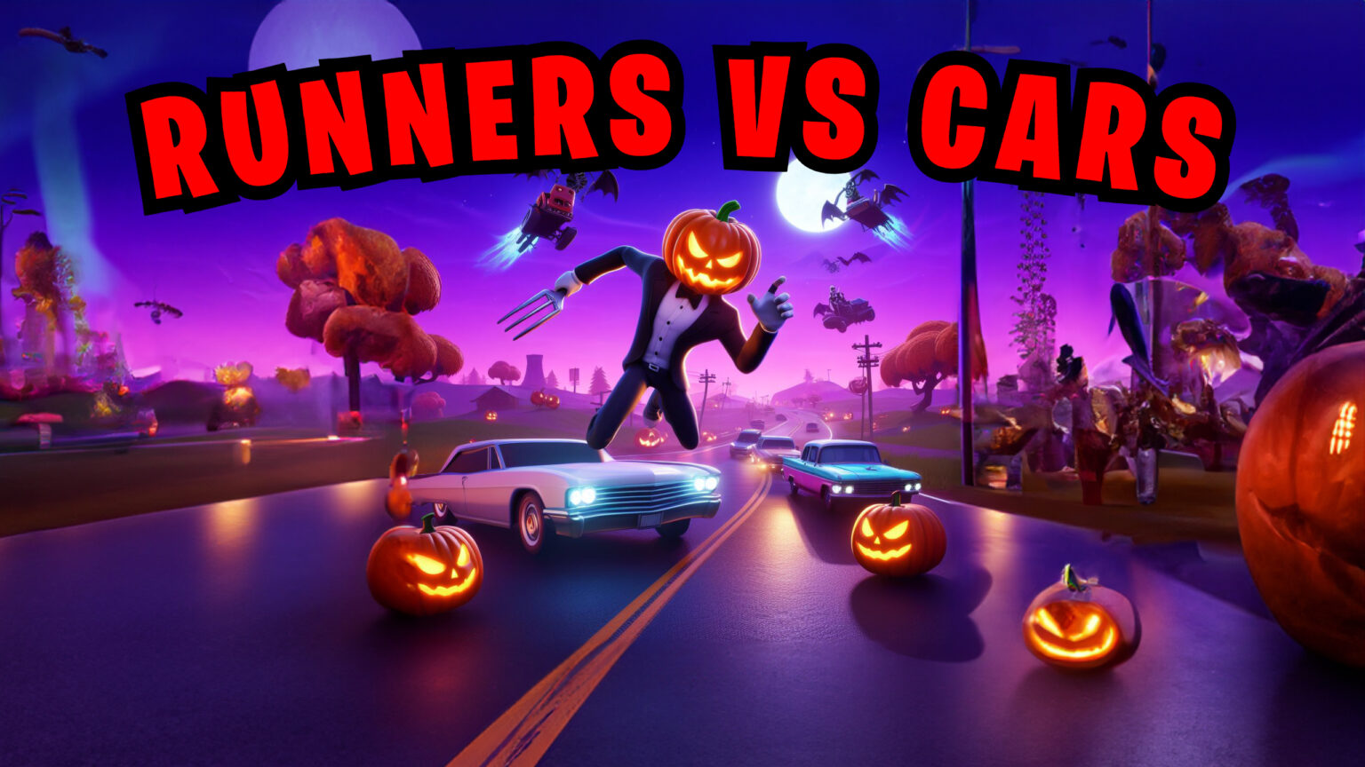HALLOWEEN RUNNERS VS CARS [ rajan ] Fortnite Creative Map Code