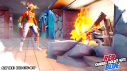 Red vs Blue | Snowball Pickaxe Fight! | | Map Code 8552-2773-4017
