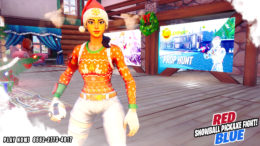 Red vs Blue | Snowball Pickaxe Fight! | | Map Code 8552-2773-4017