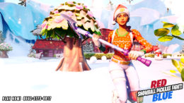 Red vs Blue | Snowball Pickaxe Fight! | | Map Code 8552-2773-4017