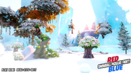 Red vs Blue | Snowball Pickaxe Fight! | | Map Code 8552-2773-4017