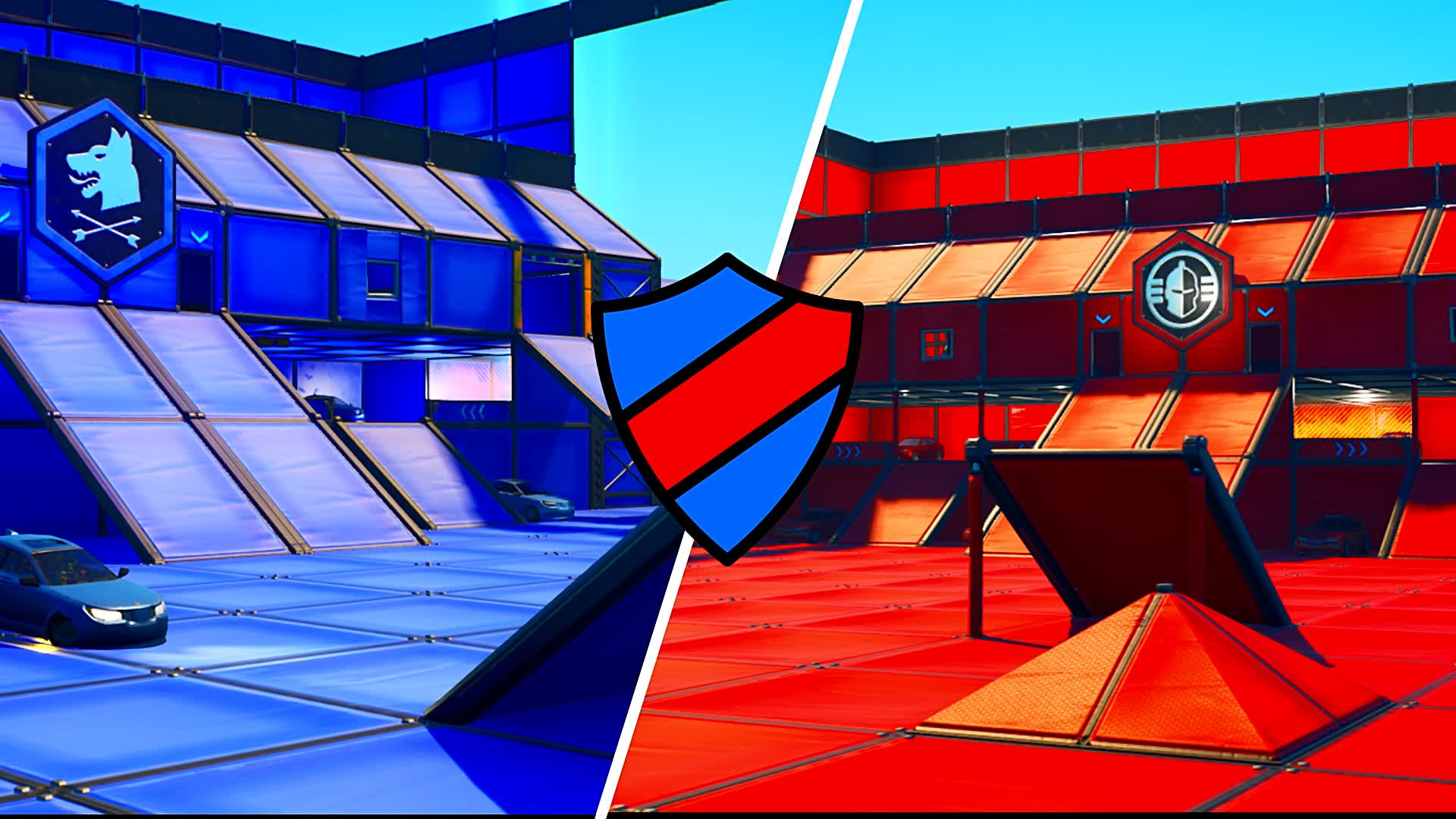 🥵RED vs BLUE🥶 (Mythics🌟 + CARS🏎) [ dfgg ] – Fortnite Creative Map Code