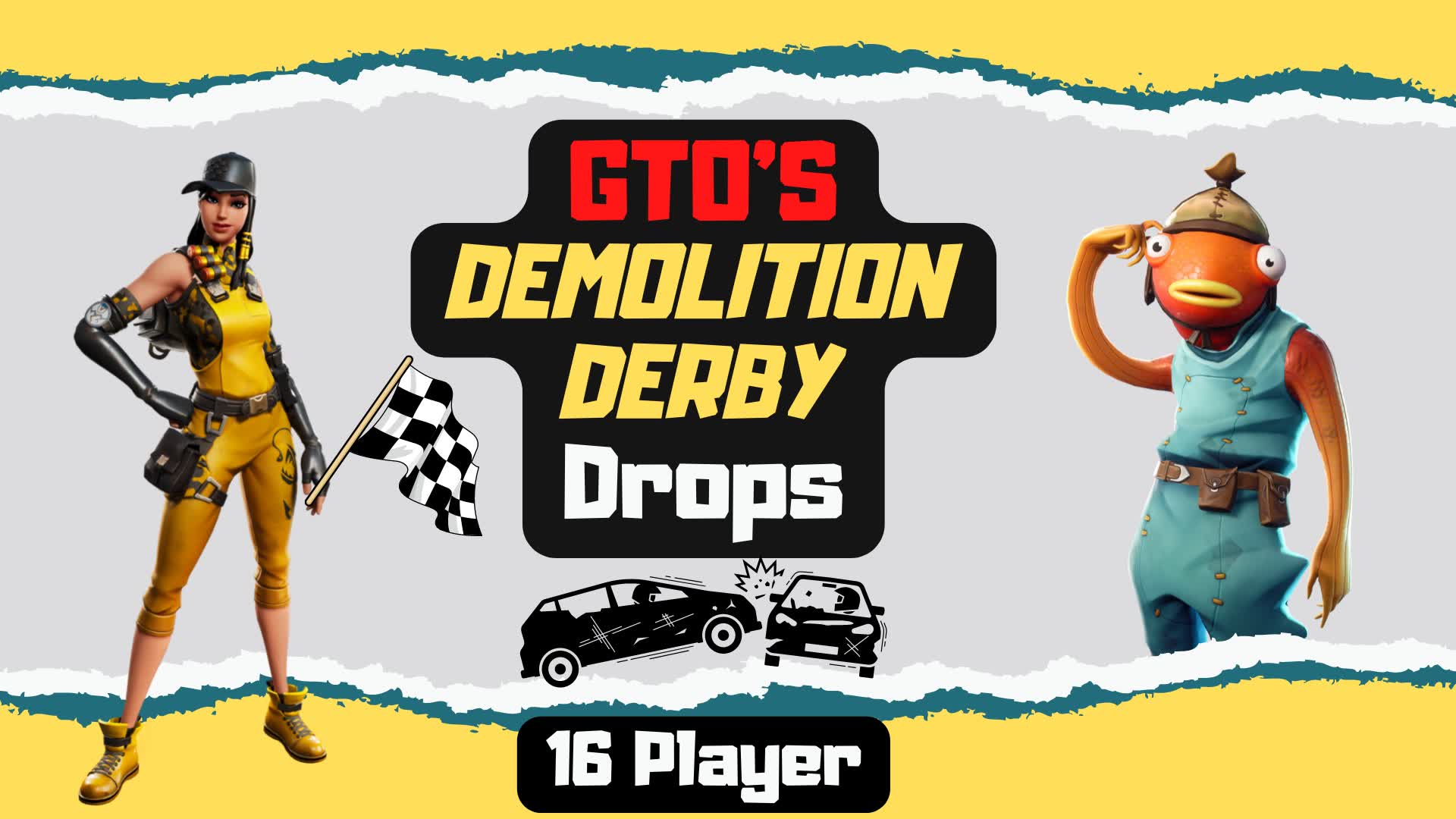 GTO'S Demolition Derby [ givethemone ] Fortnite Creative Map Code