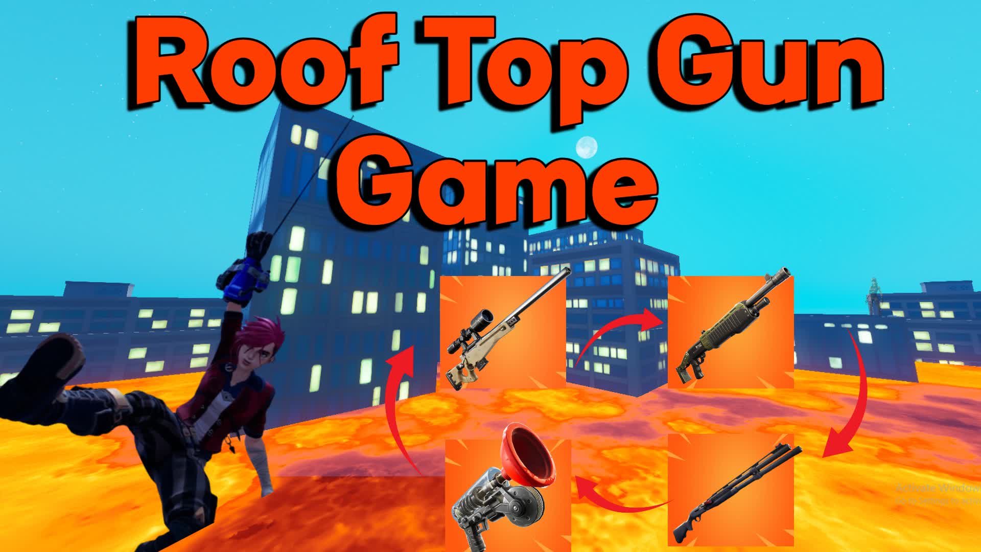 🏢CHAPTER 4 Rooftop Gun Game🔫 [ techfnc ] Fortnite Creative Map Code