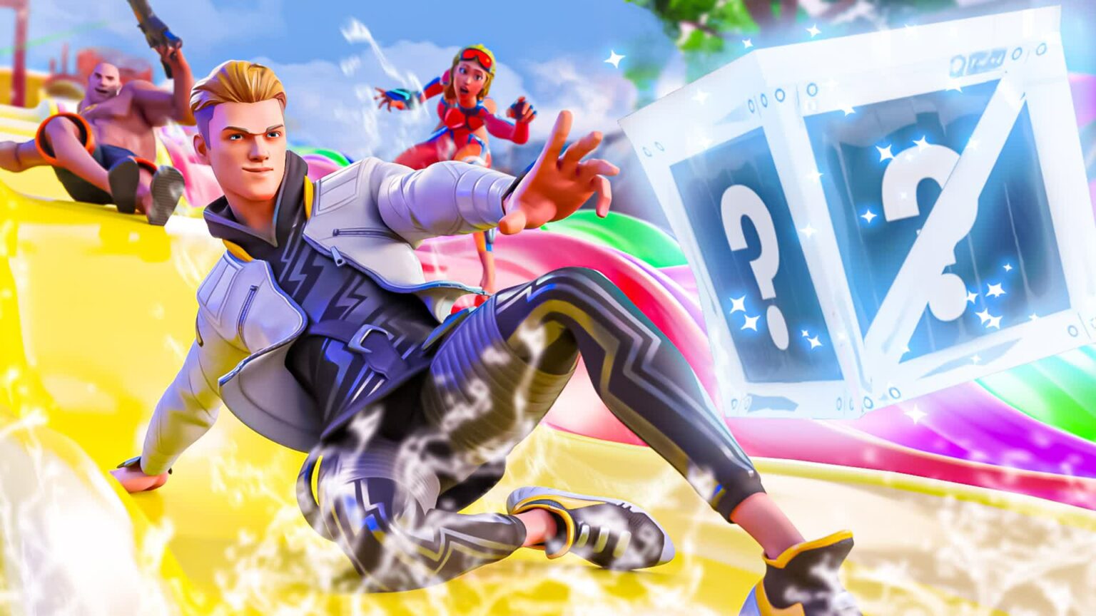 SPLASHDOWN Lucky Block Waterpark [ squatingdog ] Fortnite Creative