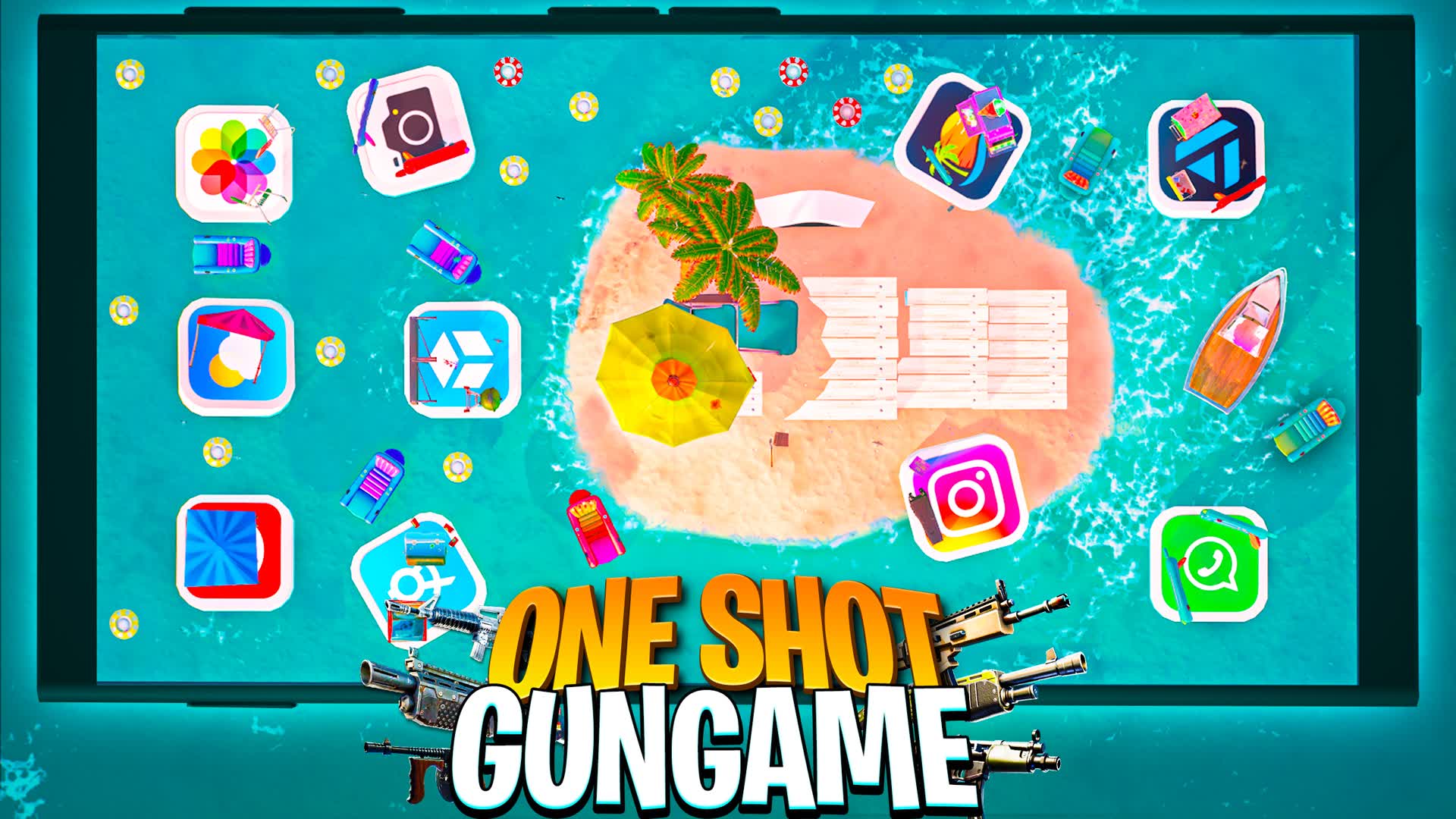 💥 Island Gun Game 💥 One Shot 💥 [ opedro ] – Fortnite Creative Map Code