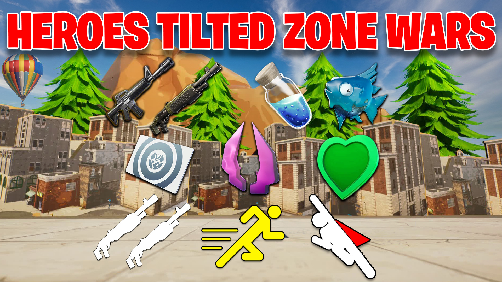🦸 HEROES TITLED ZONE WARS ⭐ [ excape ] Fortnite Creative Map Code