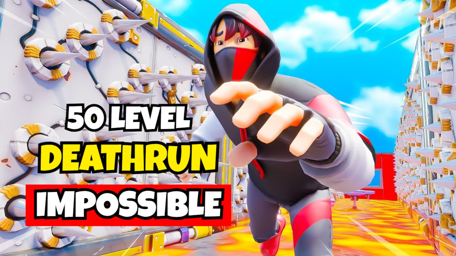 50 LEVEL IMPOSSIBLE DEATHRUN 🌟 [ xanthos ] – Fortnite Creative Map Code