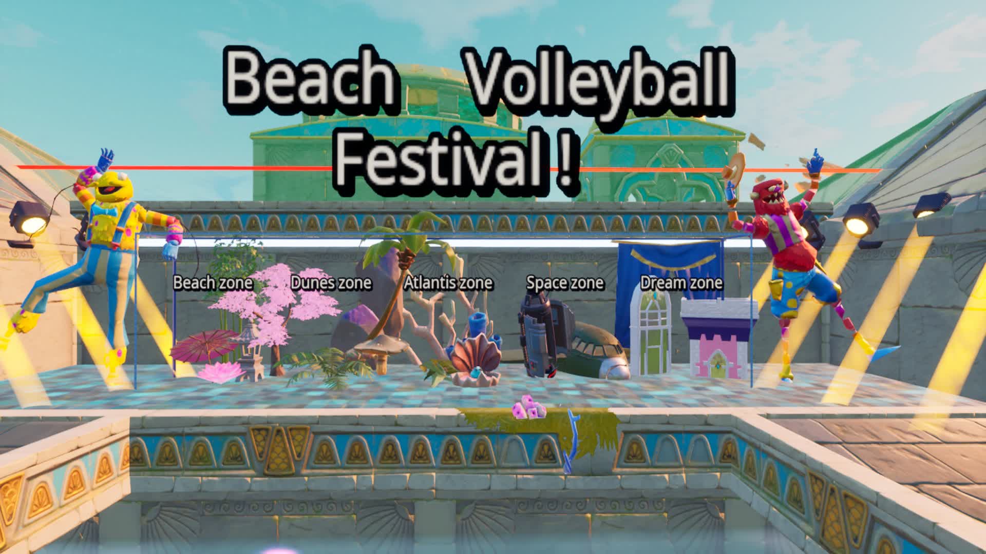 Beach volleyball festival! [ eichan-castle ] – Fortnite Creative Map Code