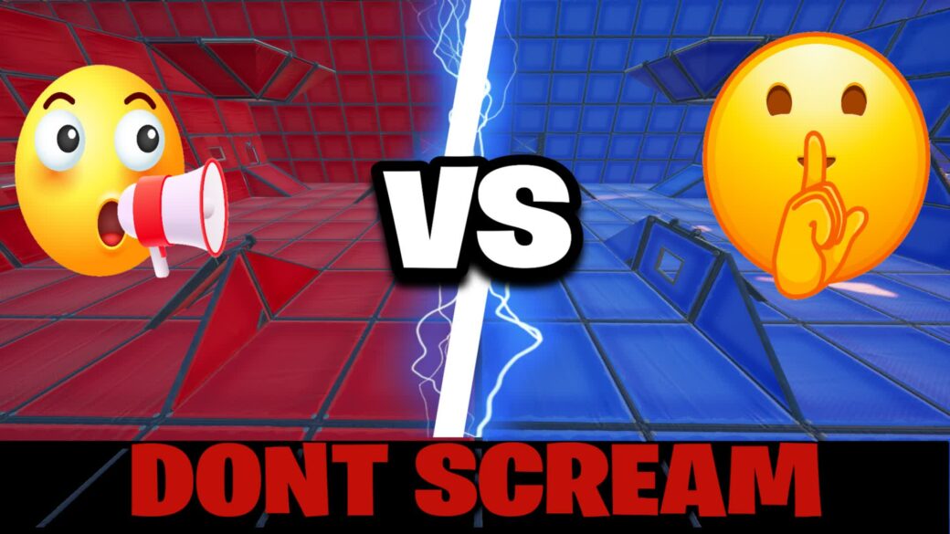 DONT SCREAM RED VS BLUE Fortnite Creative Map Code Landscape Comp 615 1040x585 