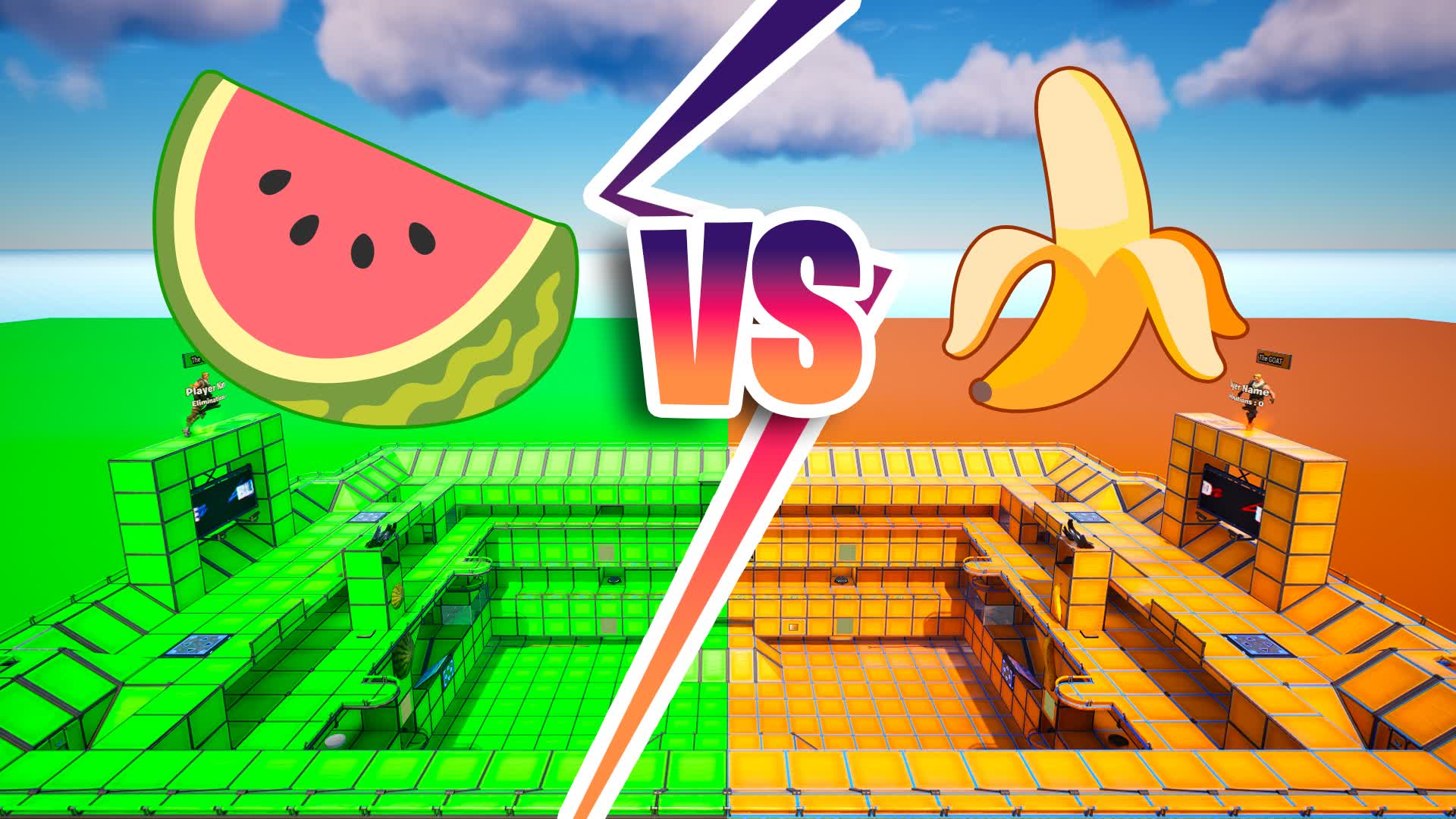 🍌🍉 Banana VS Watermelon [ kamakeh ] Fortnite Creative Map Code