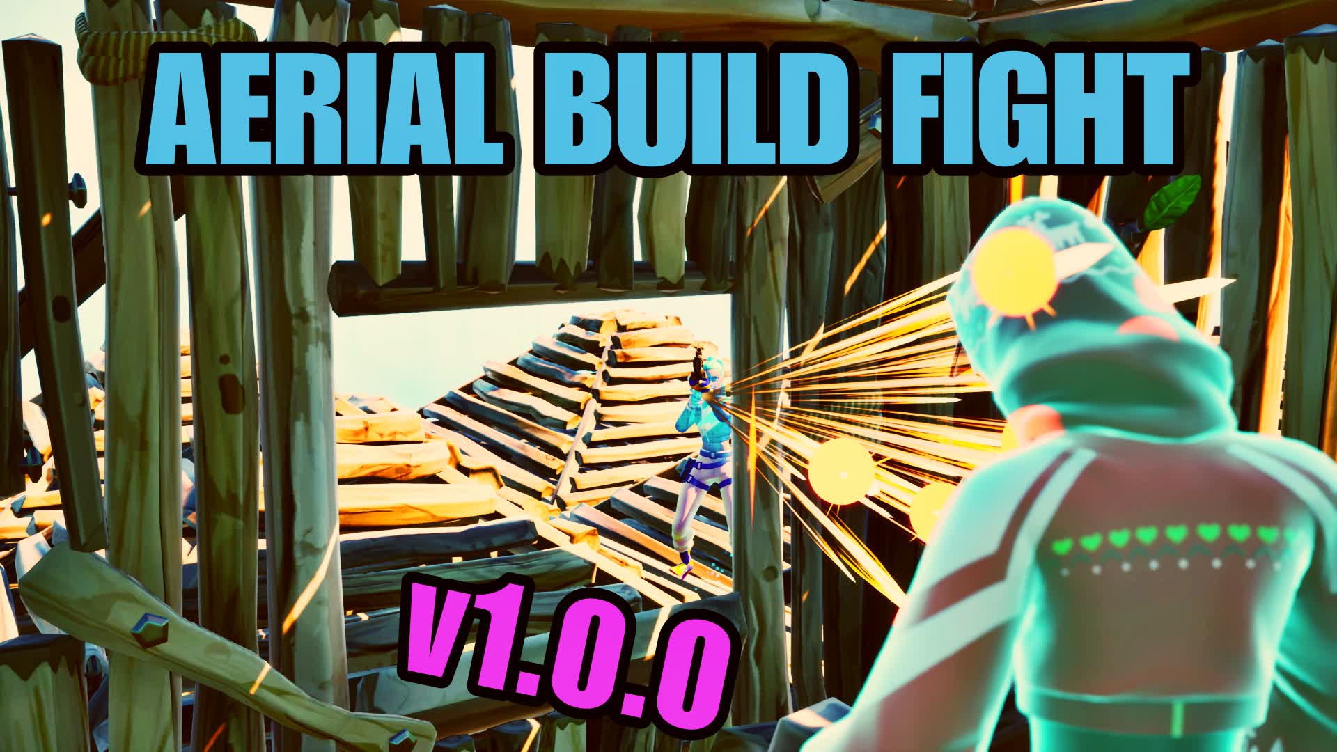 AERIAL BUILD FIGHT - RANDOM WEAPONS [ bigval ] – Fortnite Creative Map Code