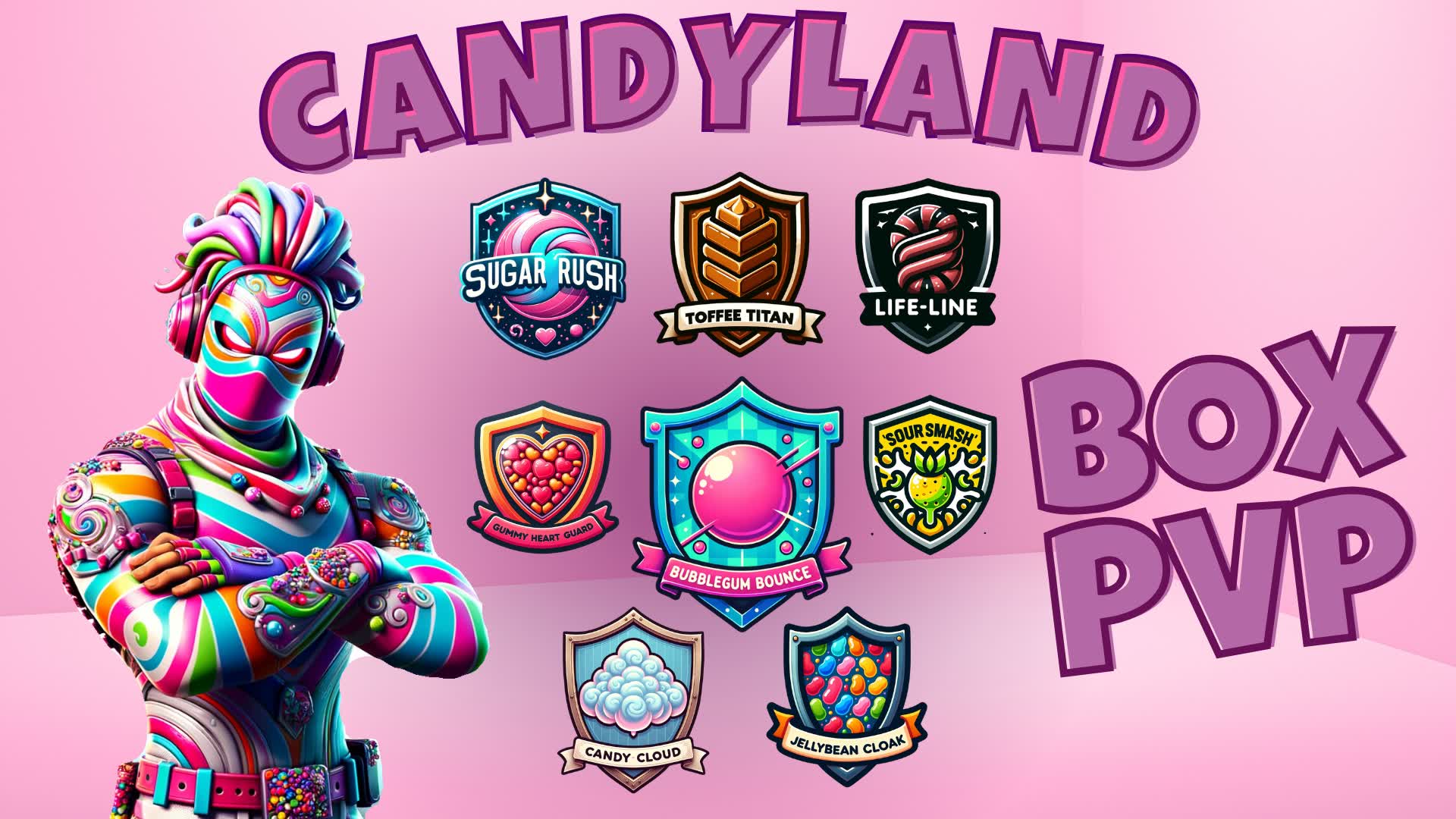 🍭 Candyland Box PVP 📦 [ cobbfather ] Fortnite Creative Map Code
