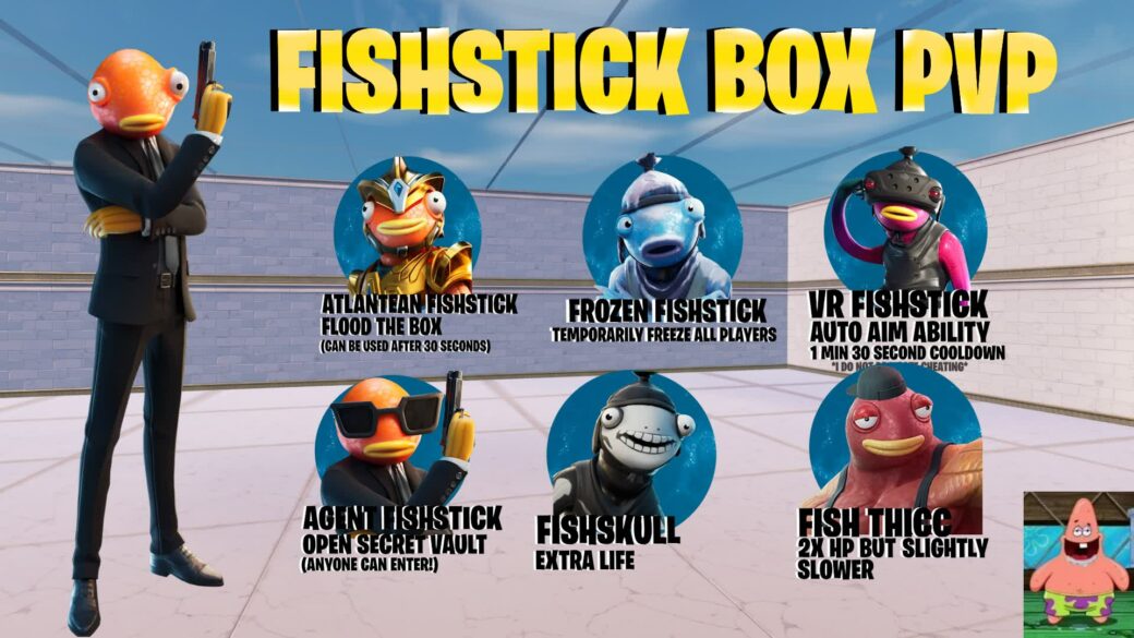 FISHSTICK BOX PVP [UPDATE] [ adrazite-tsu ]  Fortnite Creative Map Code