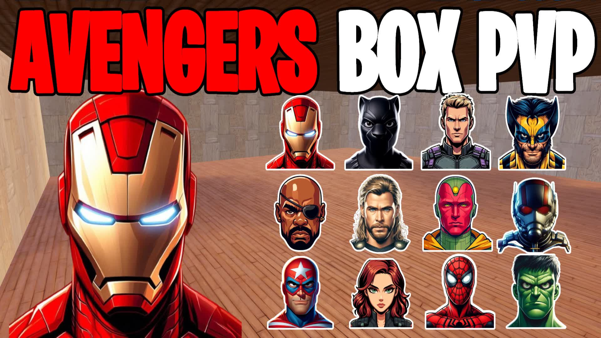 🦸AVENGERS BOX PVP📦 [ riklyy ] – Fortnite Creative Map Code, image size:1920x1080