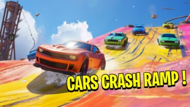 CARS WALL CRASH MEGA RAMP 🎯