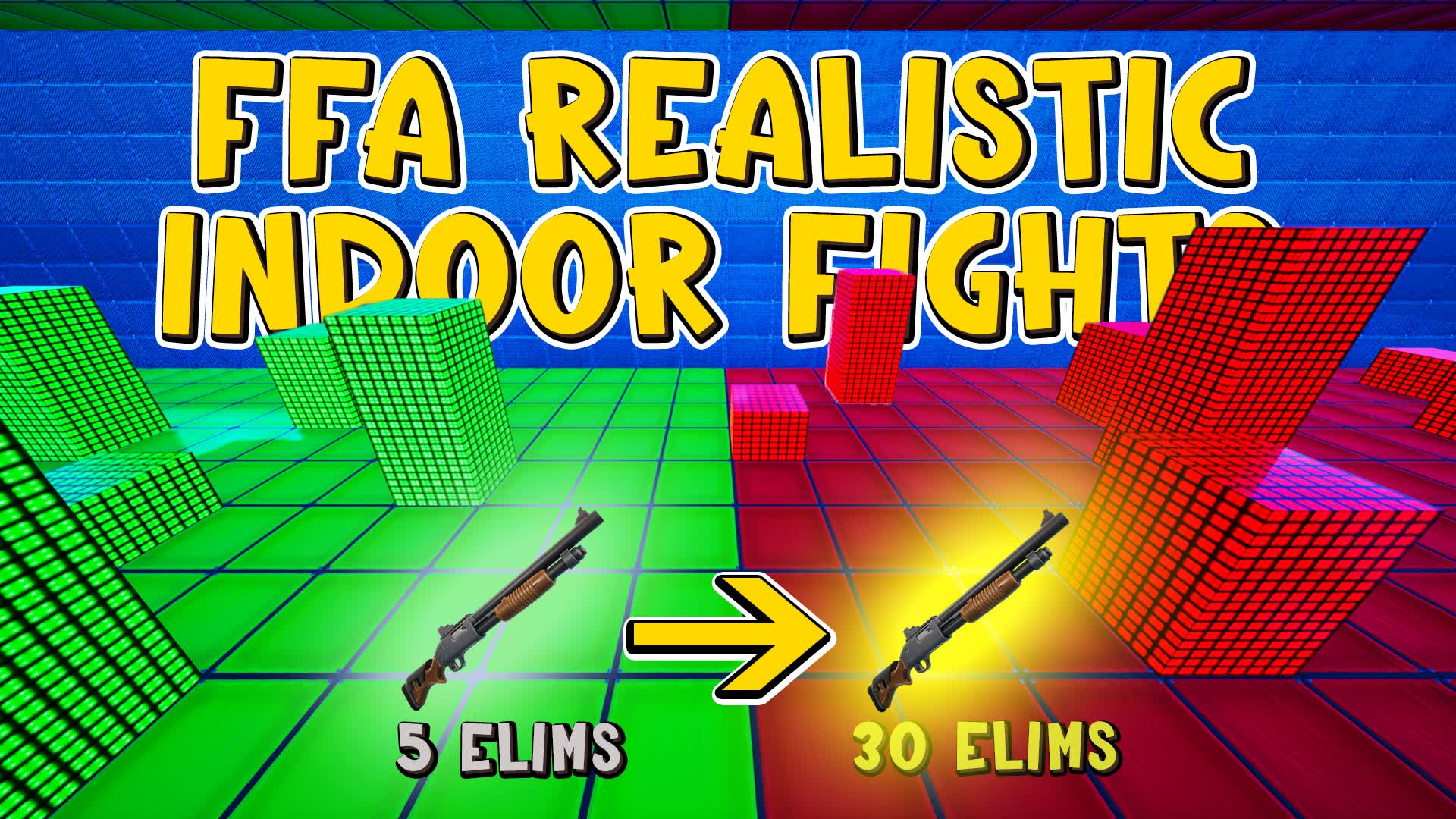 FFA REALISTIC INDOOR FIGHTS 💪 [ addomby ] – Fortnite Creative Map Code