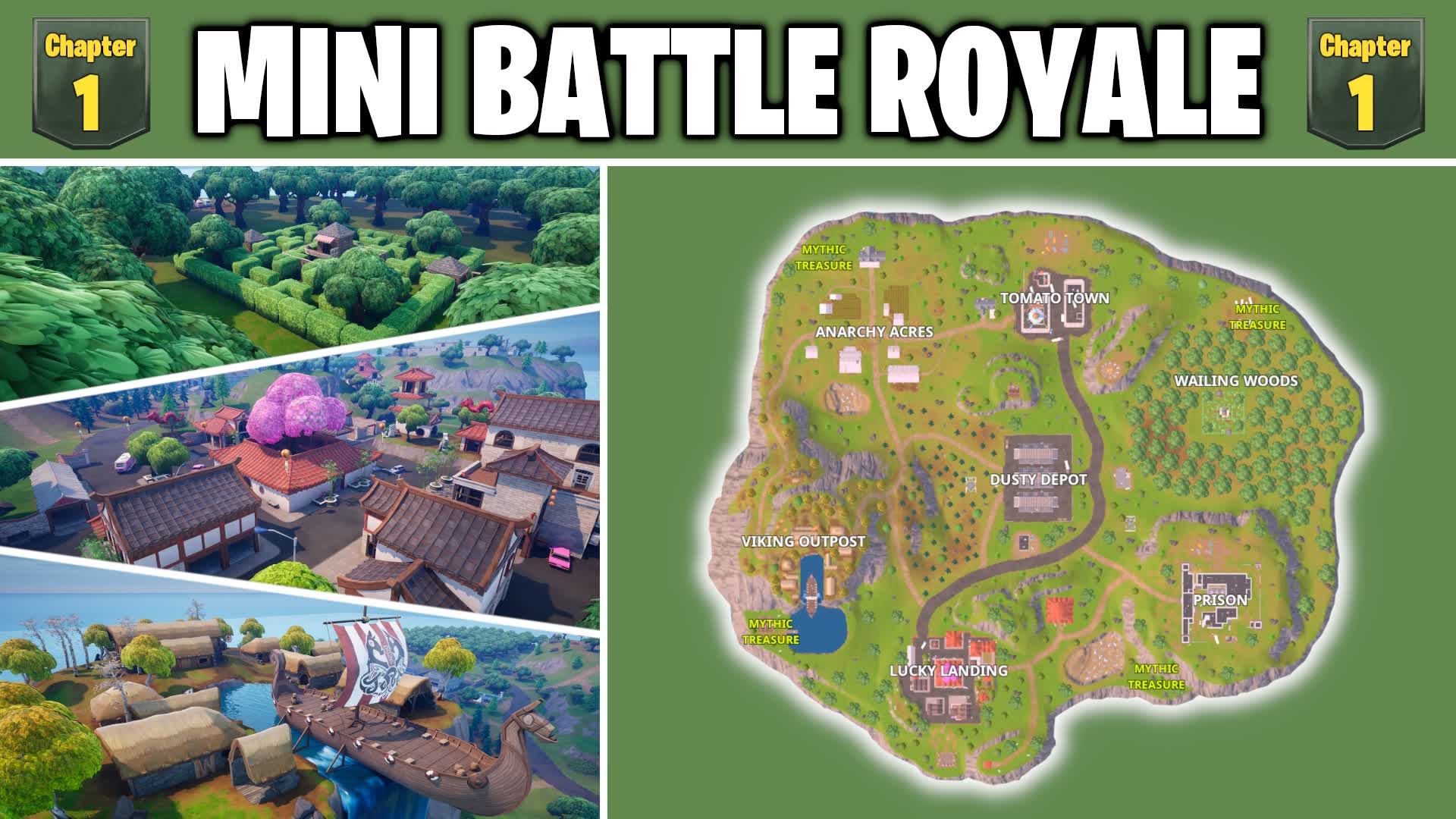 Mini Battle Royale (Chapter 1) [ xhybird ] – Fortnite Creative Map Code