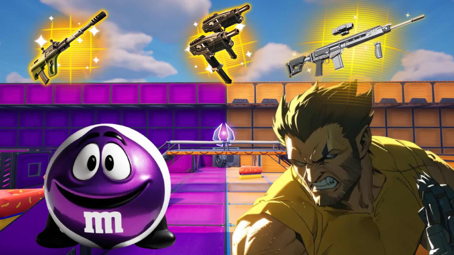 🟣M&M vs WOLVERINE 🐺 [ goazz ] – Fortnite Creative Map Code