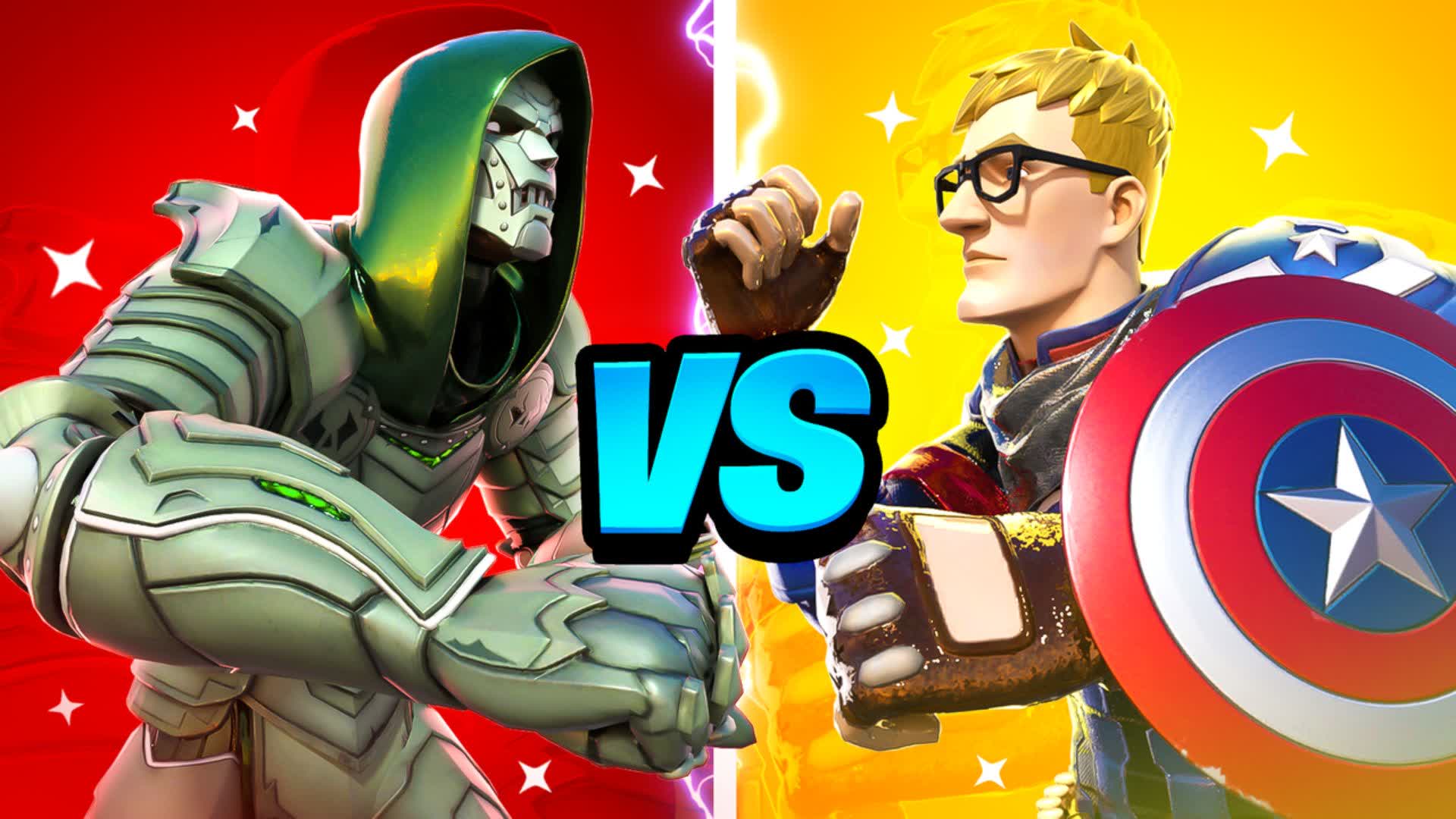 DOOM VS CAPTAIN AMERICA 🚀 [ mapmaker3 ] – Fortnite Creative Map Code